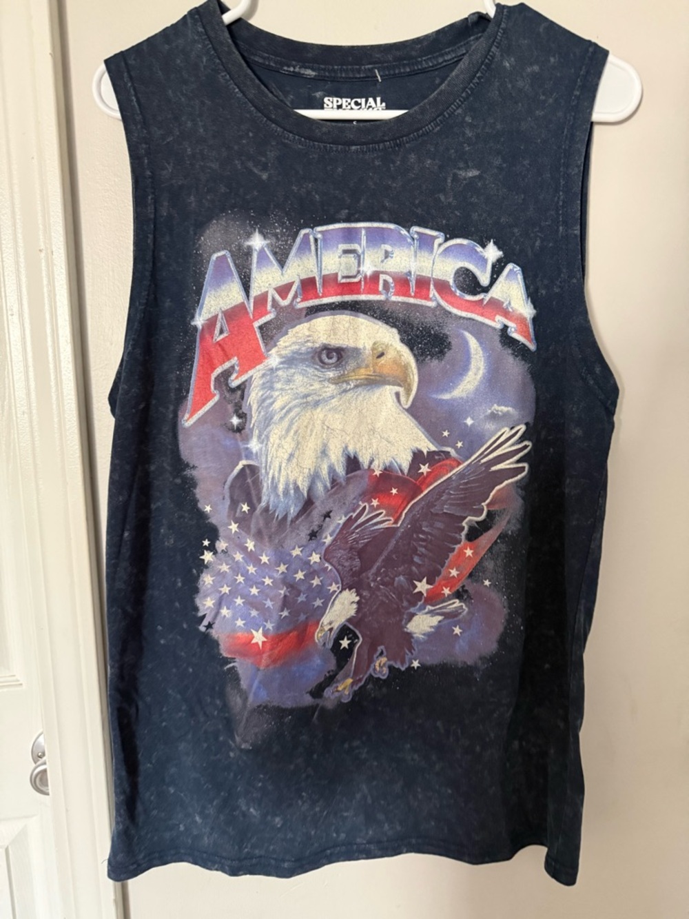 Special Thanks American Flag USA Eagle Tank top size men’s small